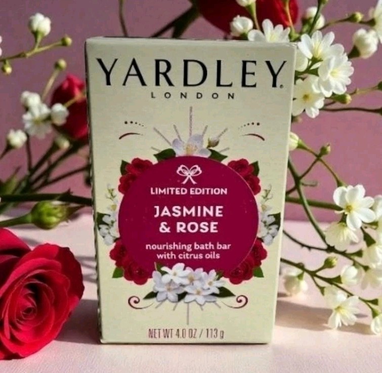 🌺3 Yardley® London JASMINE & ROSE Soap LIMITED EDITION 4.0 oz w/Citrus Oils🌺