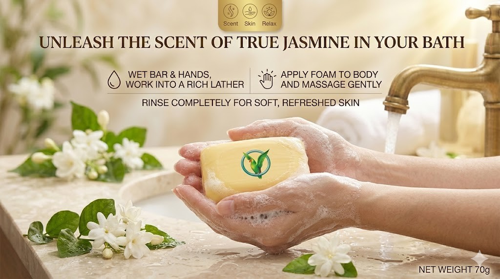 Parrot Botanicals Thai Herbal Body Bar Soap 105g.X4 pcs.Natural Refreshing