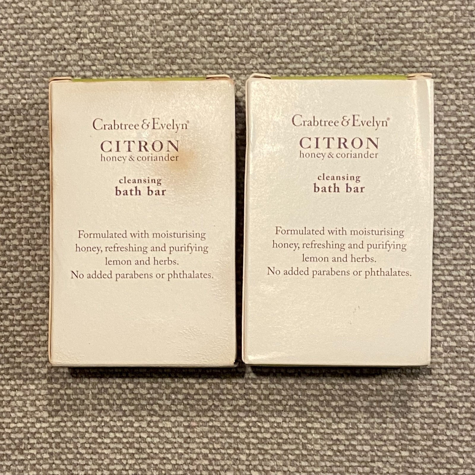 5 Crabtree & Evelyn Citron Honey & Coriander – 2 Bath Bars & 3 Gentle Face Bars