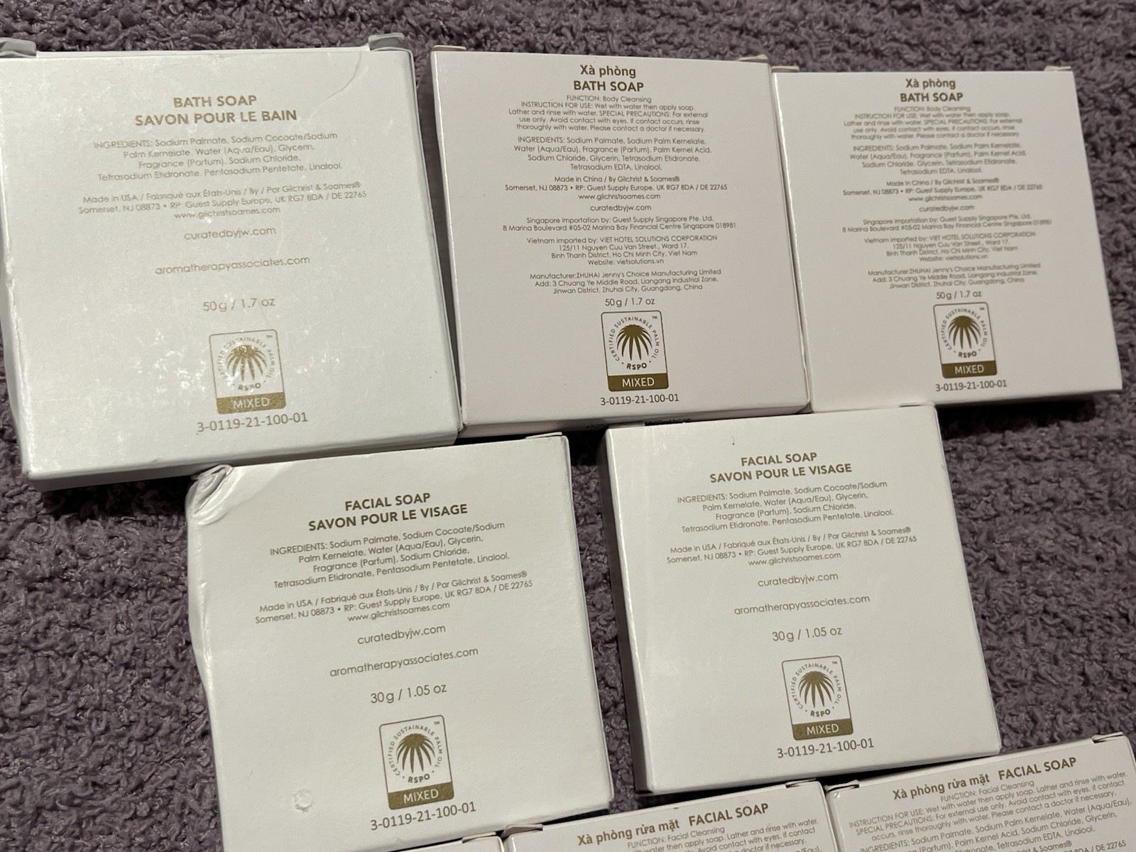 8X Aromatherapy Associates Balance Facial Bar Soap NEW Travel Size various