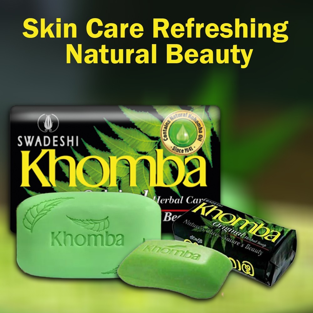Natural Khomba Soap Herbal Beauty Original Neam Body Margosa Ayurvedic Soap 90g