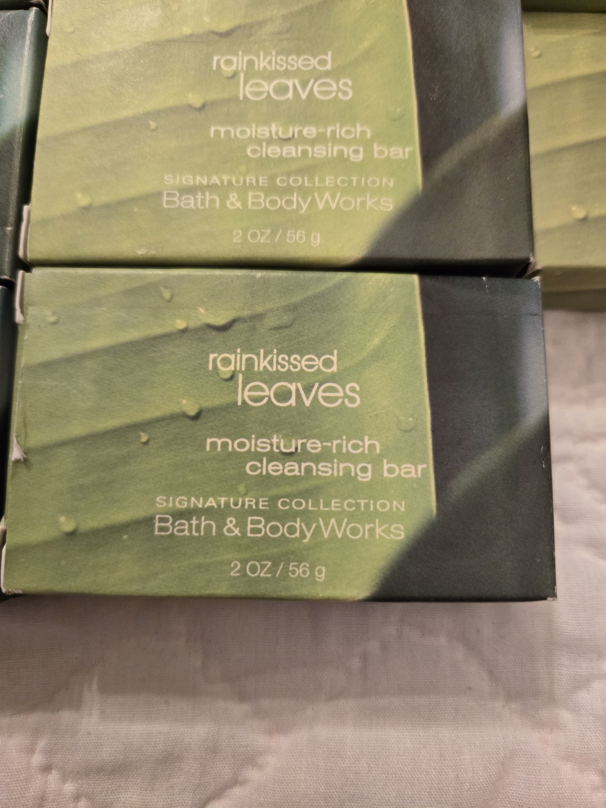 Bath and Body Works Travel Size Rainkissed Leaves Moisturizing Bar Soap 14 Bars