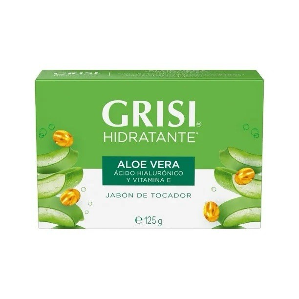 3 JABONES GRISI 🇲🇽 HIDRATANTE (125g c/u) – ALOE VERA Bar Soap (3 Pack)