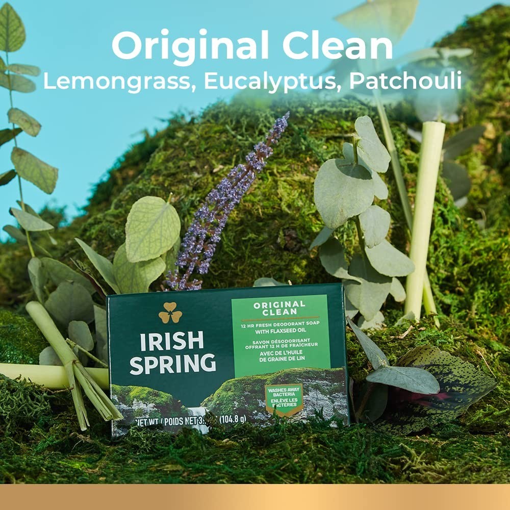 Irish Spring Bar Soap Original Clean for Men x [3 Pack], Mens Bar Soap, 3.7 Oz