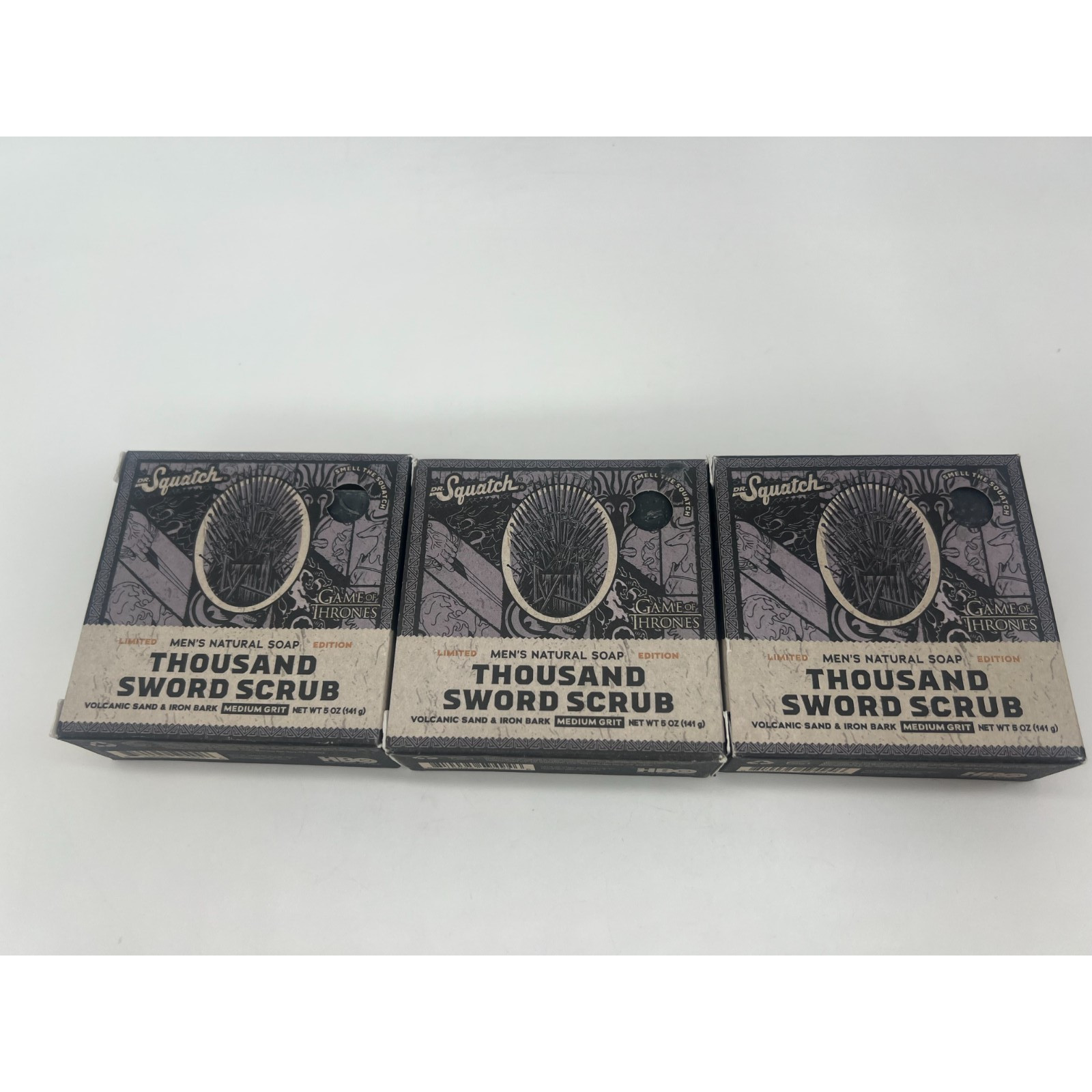 Dr. Squatch Game of Thrones Limited Edition Thousand Sword Men’s Soap Lot of 3