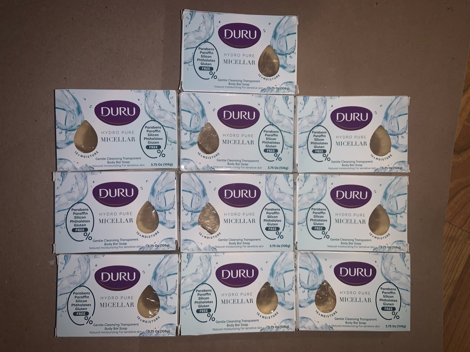 10X Lot Duru Hydro Pure Miclellar Soap Bar 3.75 Oz Parabens Gluten Free