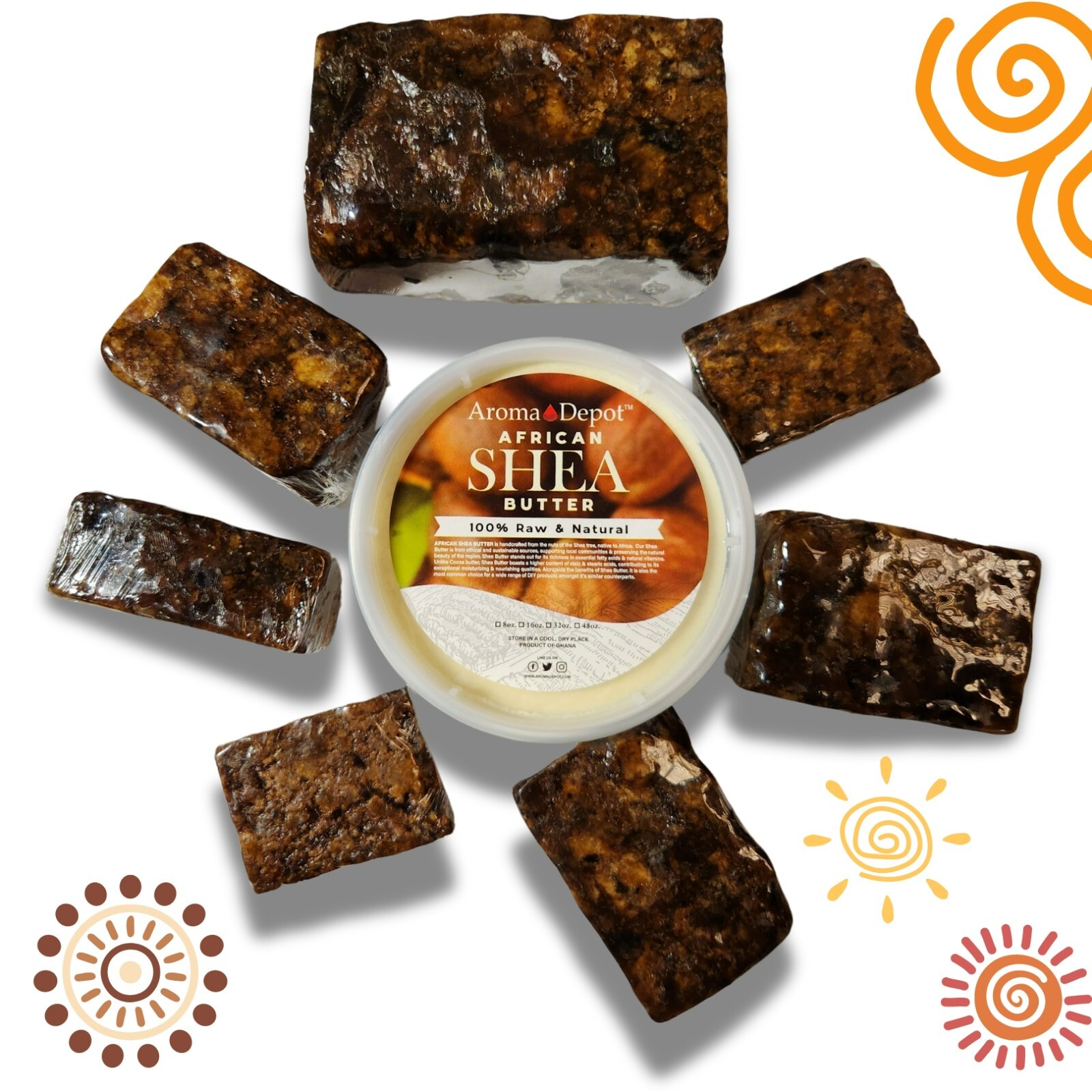 African Black Soap Bar 4 oz. Pure Organic Unrefined Natural Hair Body Face Wash