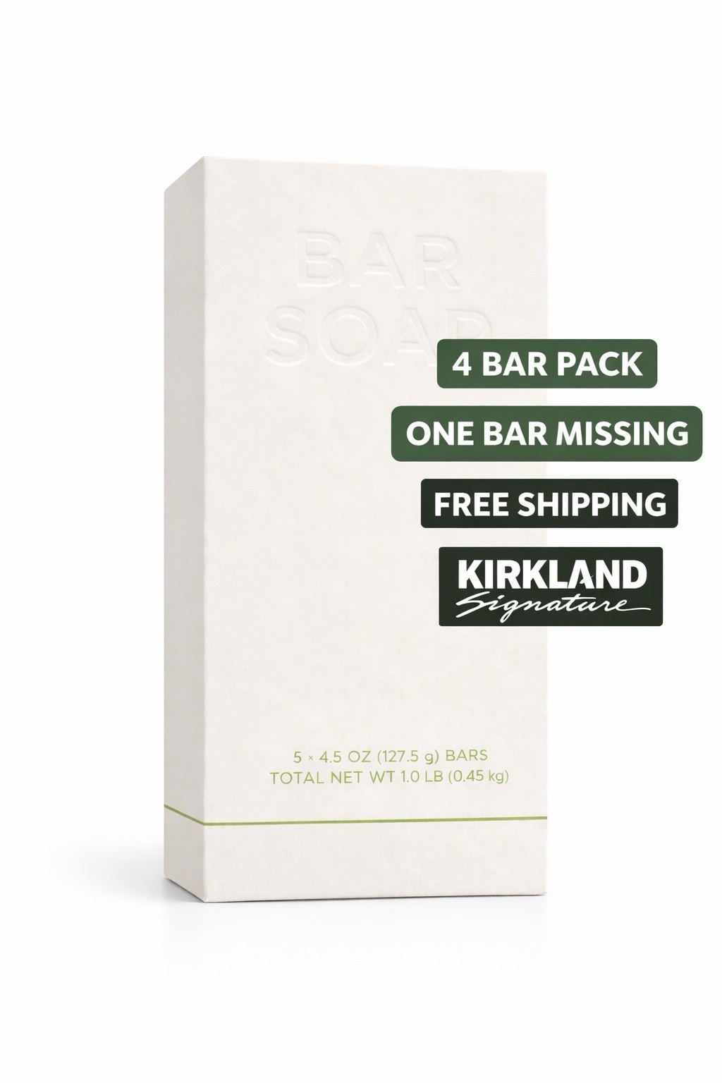 Kirkland Signature Bar Soap 5Pack 4.5oz Each Shea Butter Rosemary
