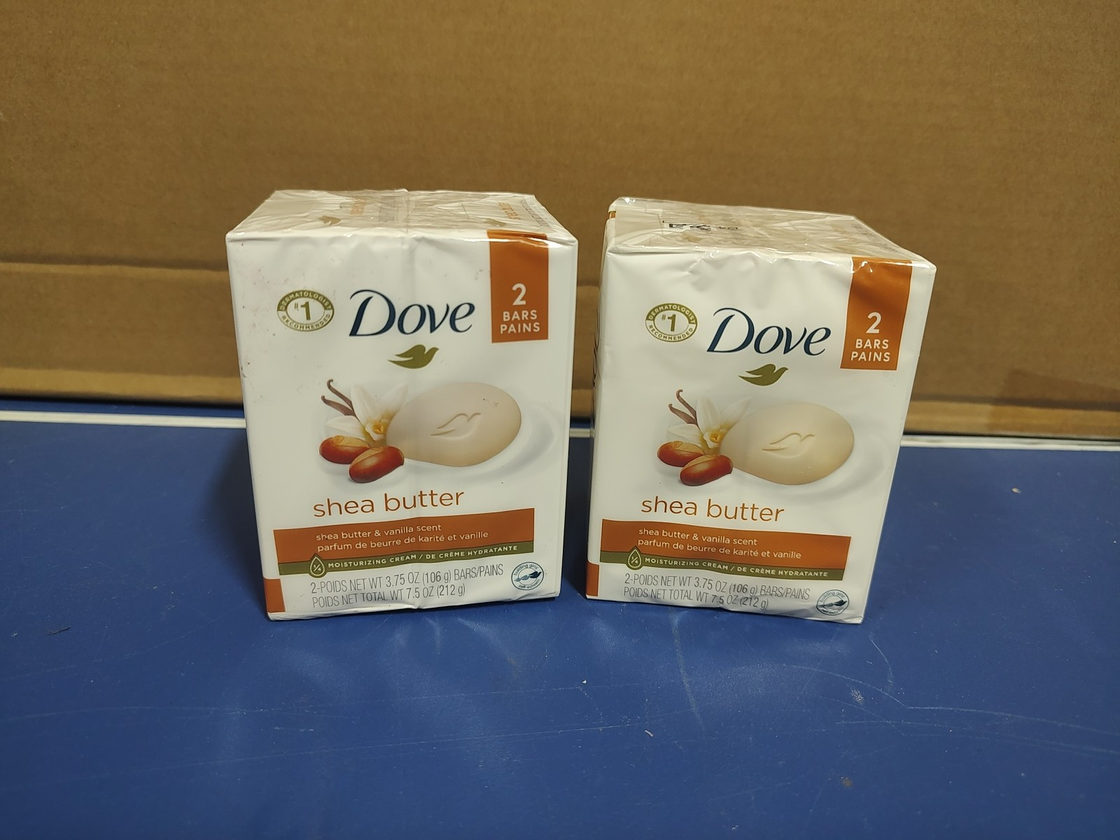 2ea, Dove Shea Butter & Vanilla, 2 Bars, 3.75 oz (106 g) Total 4 Bars