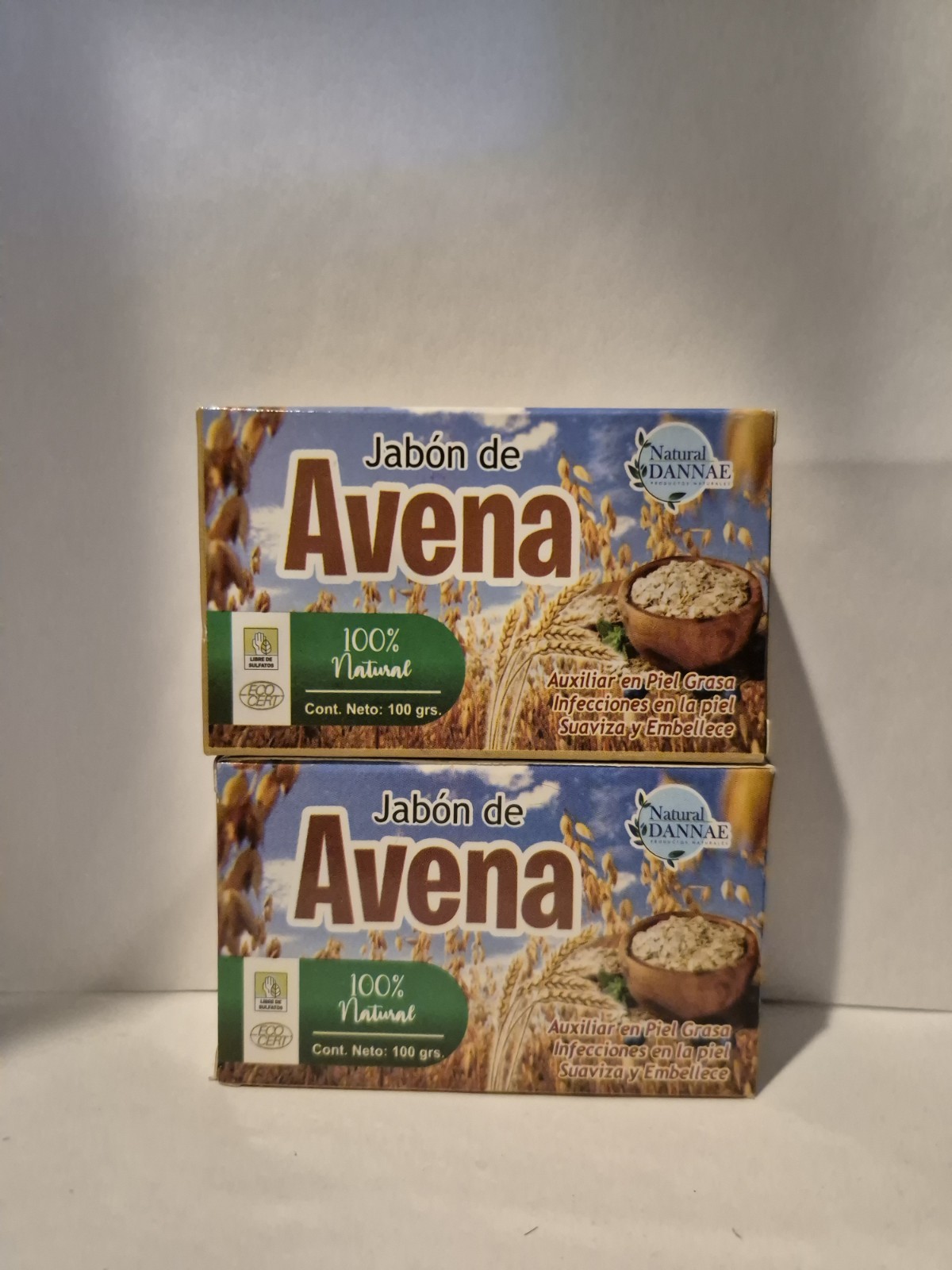 JABON DE AVENA OATMEAL SOAP (2 pack) Piel Reseca, Sensible,Comenzon, Exfoliation