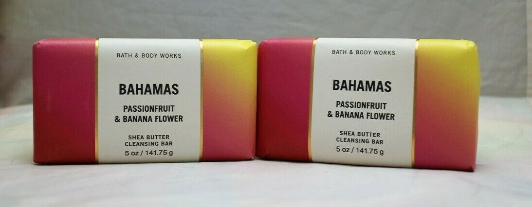 Bath & Body Works Bahamas Passionfruit & Banana Flower Cleansing Bar Soap X 2