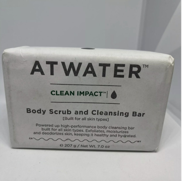 Atwater Clean Impact Body Scrub And Cleansing Bar 7.0 oz