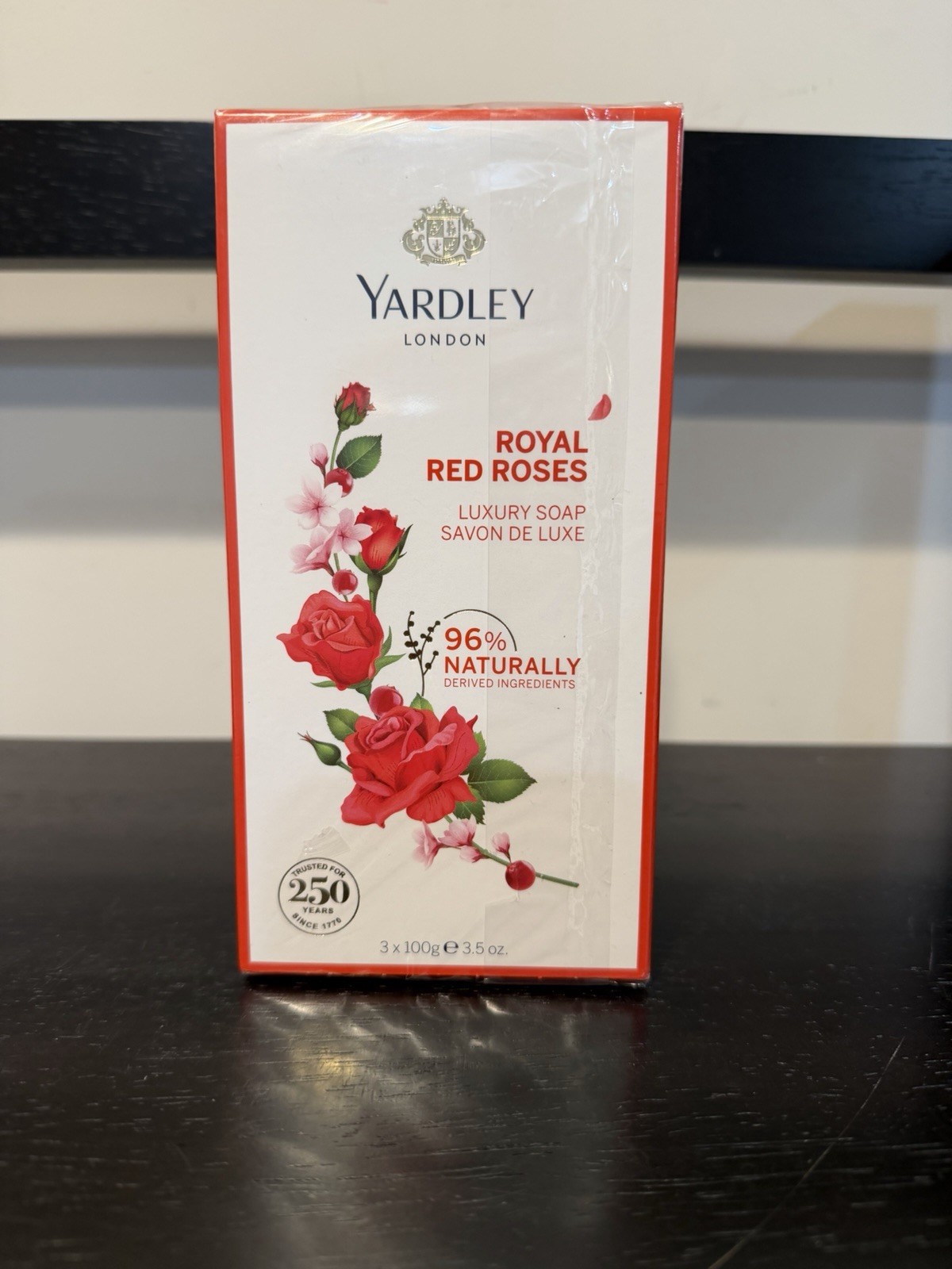 Yardley Royal Red Roses Luxury Soap 3 Pieces