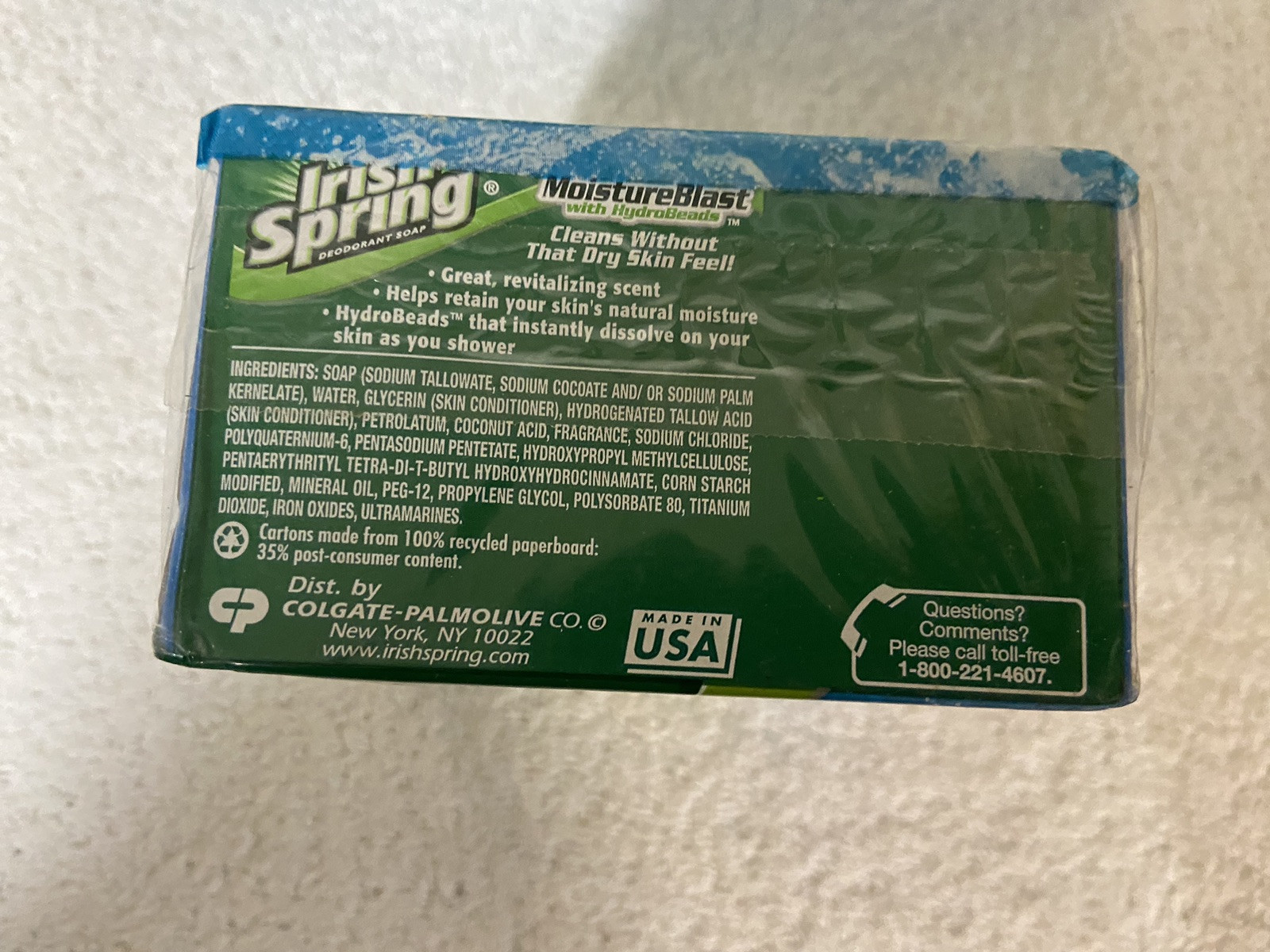 Spring Moisture Blast Bar HydroBeads Deodorant Soap, 9Ct – Irish Spring