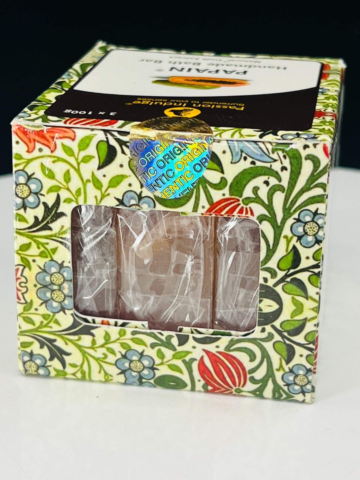 Passion Indulge Papain Handmade Bath Bar Pack of 3*100g (NIB)