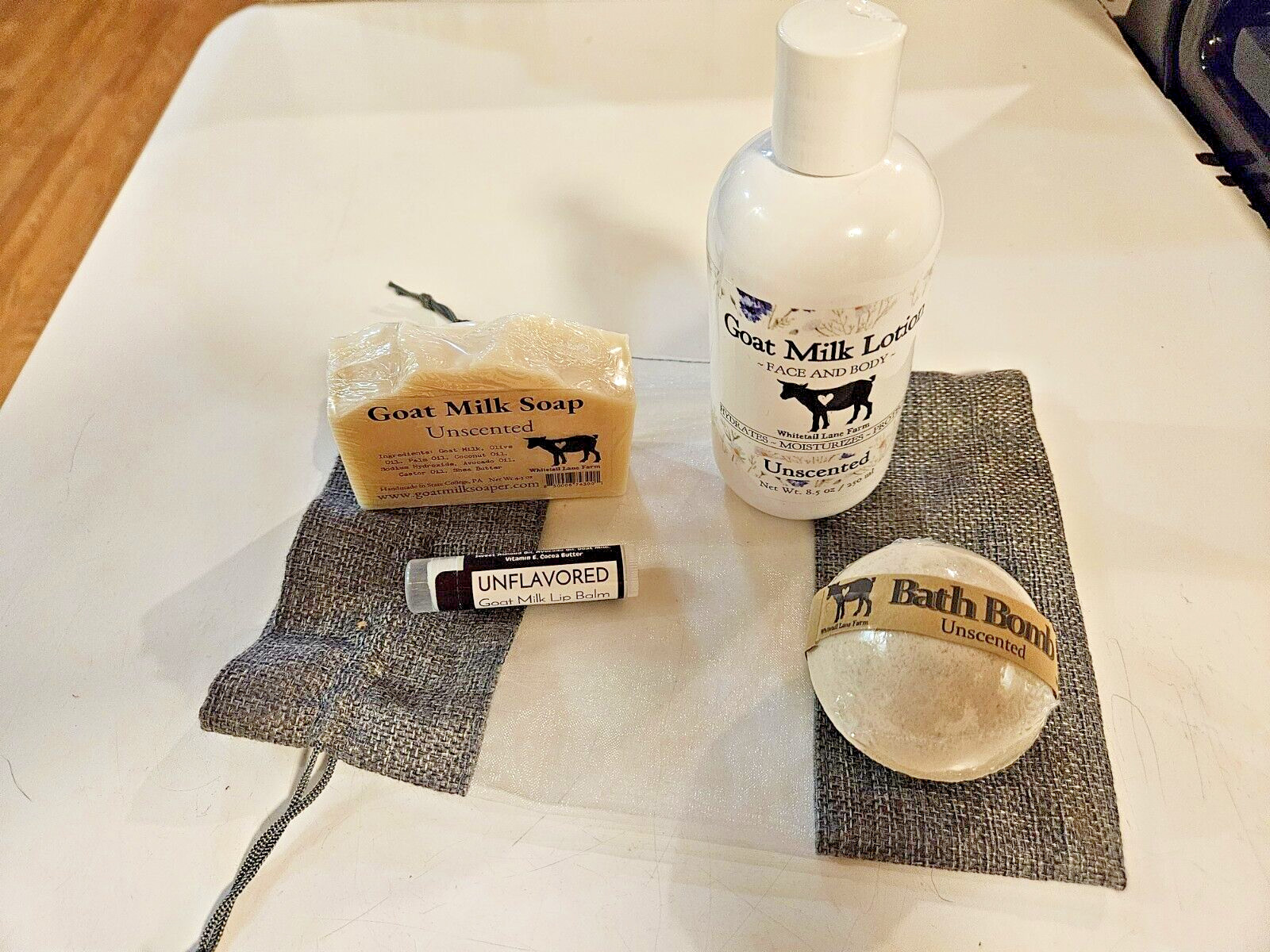 Goat Milk 4pc Essentials Gift Pack Unscented Whitetail farm