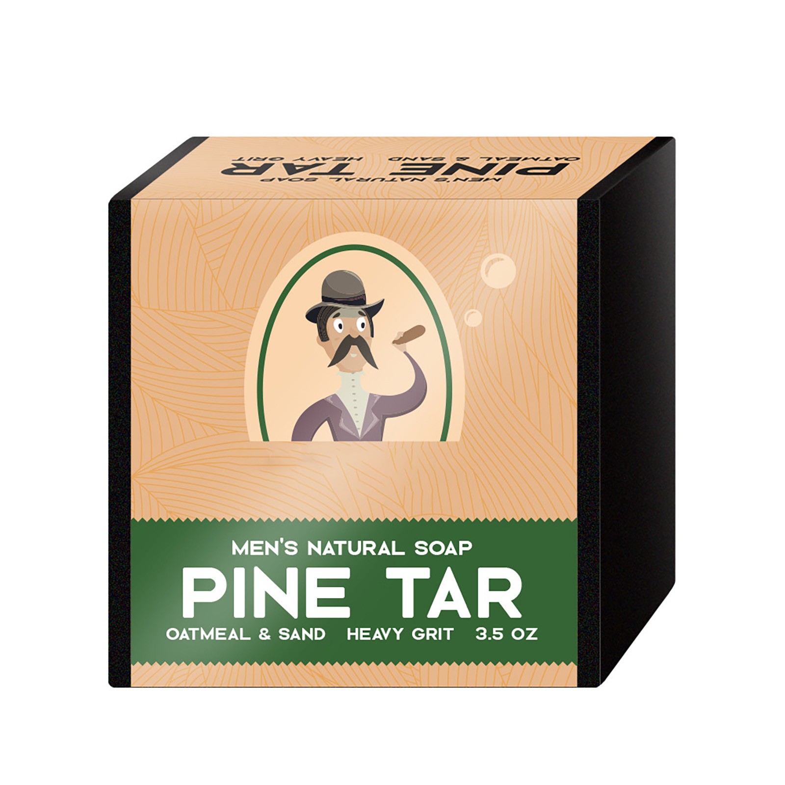 Men Men’s Natural Soap Pine Tar & Oatmeal & Sand & Heavy Grit 100g Oil Control