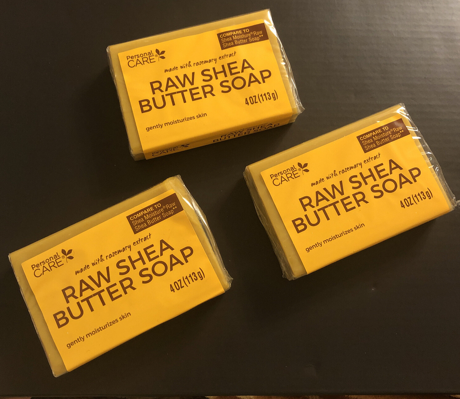 Raw Shea Butter Soap Moisturizes with Rosemary 4 oz Personal Care – Lot of 3