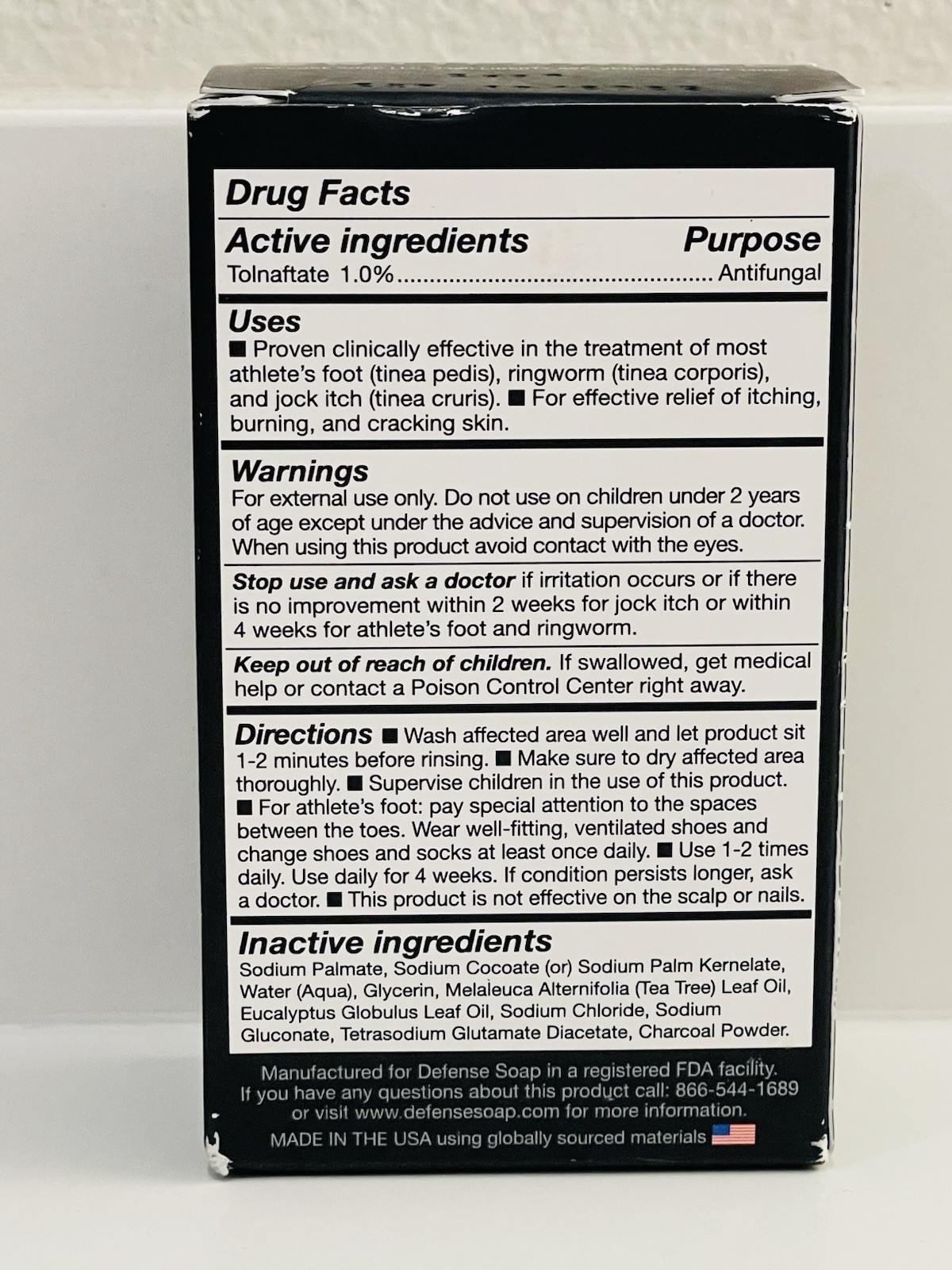 Defense Antifungal Bar Soap W/Tea Tree & Eucalyptus Oils – Medicated Formula