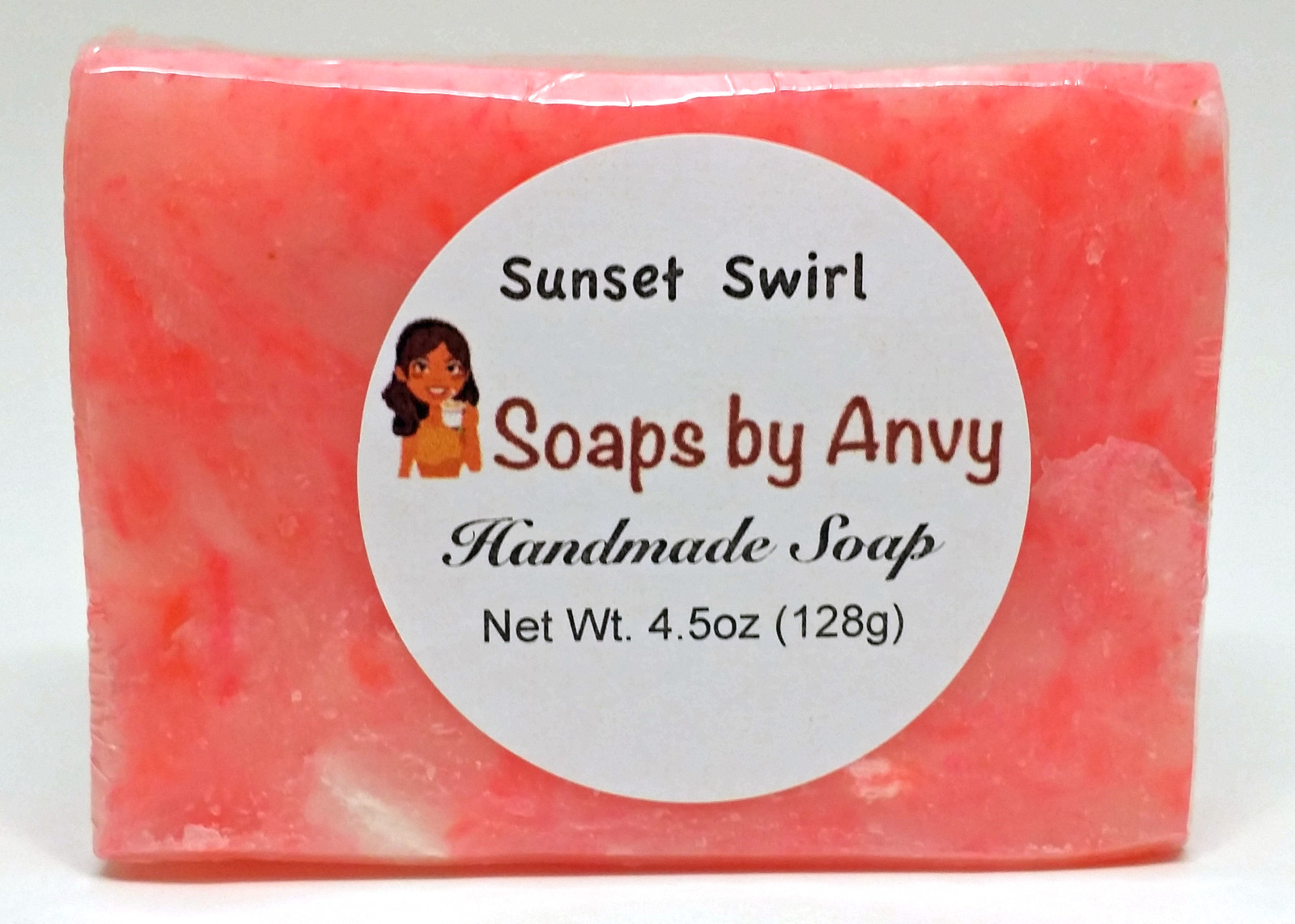 Handmade Soap – Single Bar Sunset Swirl Natural Organic Vegan w/Coconut Oil