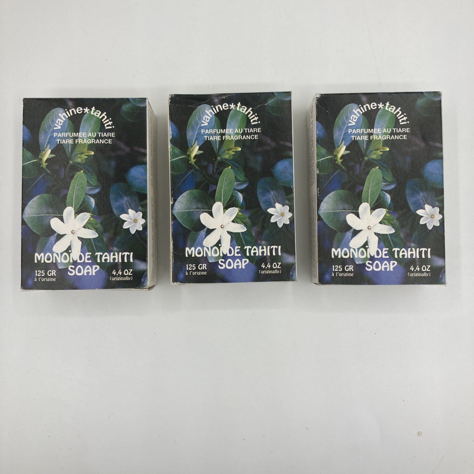 3x Vintage NOS 1980’s Vahine Tahiti Tiare Fragrance Monoi De Tahiti Soap RARE!