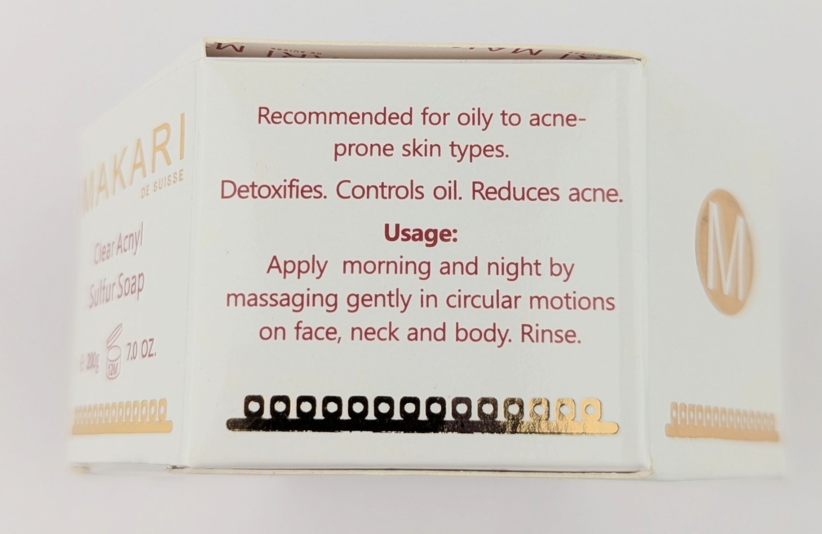 Makari Clear Acnyl Sulfur Soap 200g/7oz. New In Box