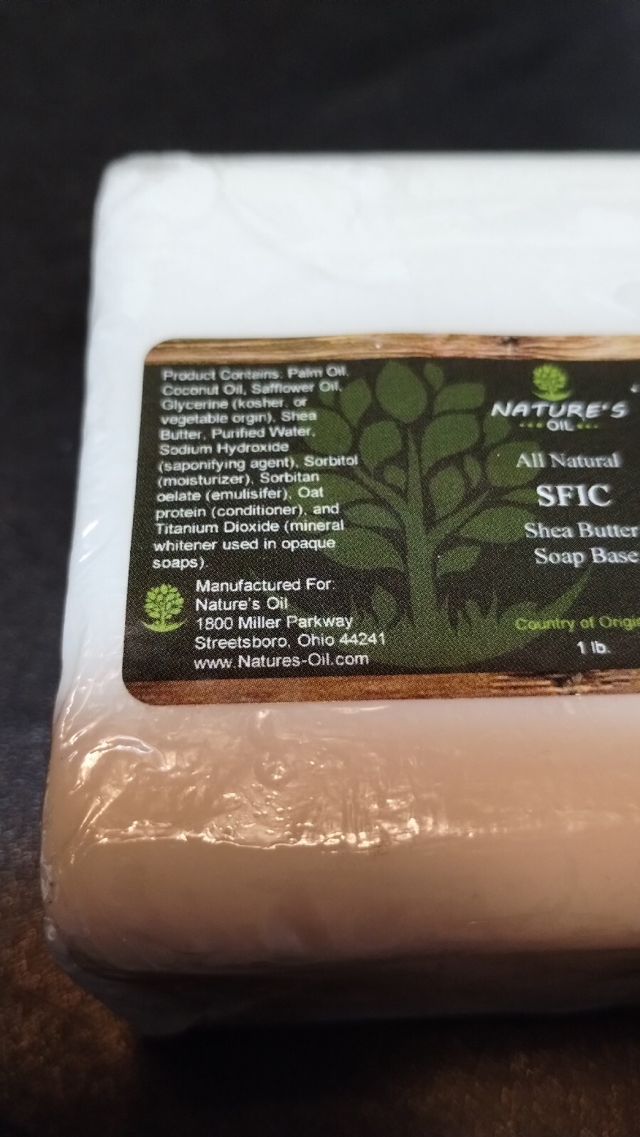 Nature’s Oil Shea Butter Soap Base 1 Pound NEW