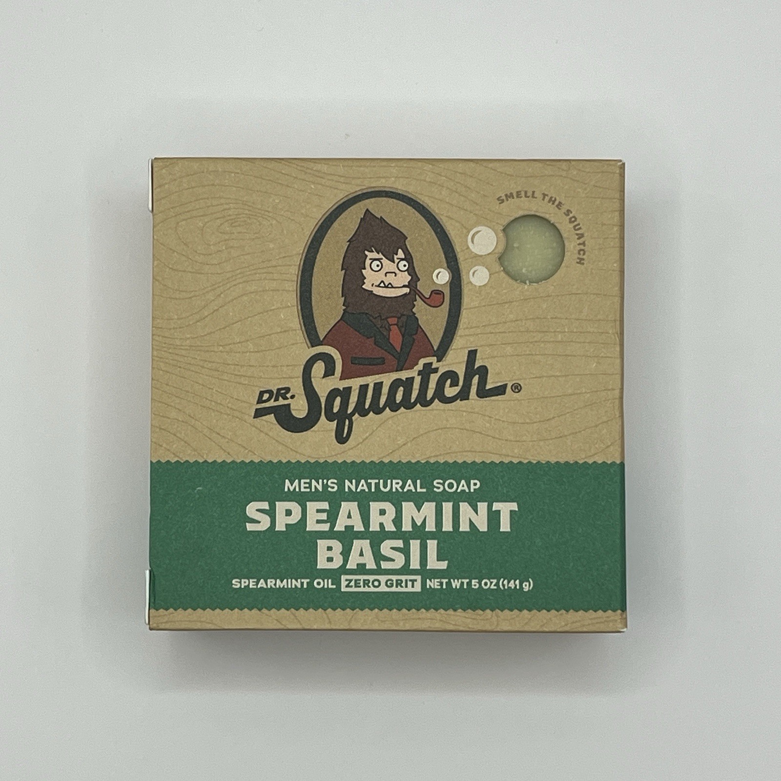 Dr. Squatch Spearmint Basil Natural Soap 5oz Zero Grit BRAND NEW
