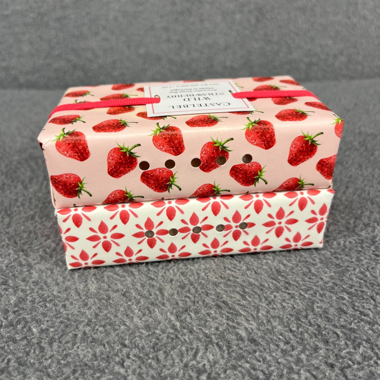 Castelbel Wild Strawberry Soap Bar 2-Pack 7 oz Portugal Pink Fruit Floral Gift