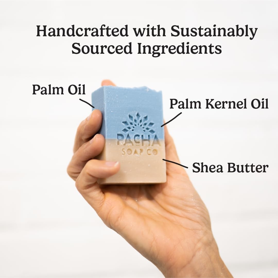 Exquisite Clary Sage & Sandalwood Artisan Soap – Exfoliating & Hydrating Trio