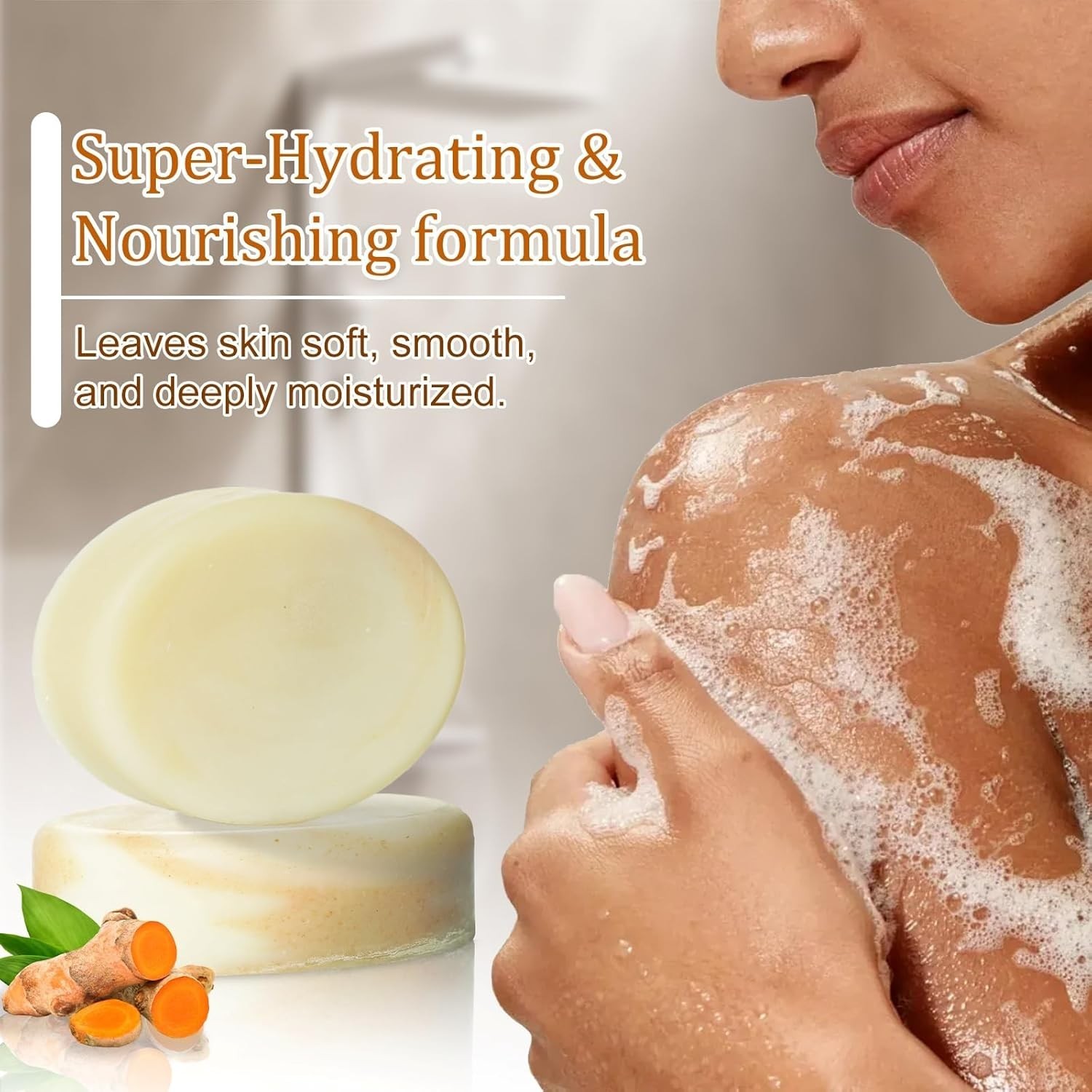 Persimmon Soap for Old People Smell, 3 PCS Organic Deodorant Bath Bar Body Odor