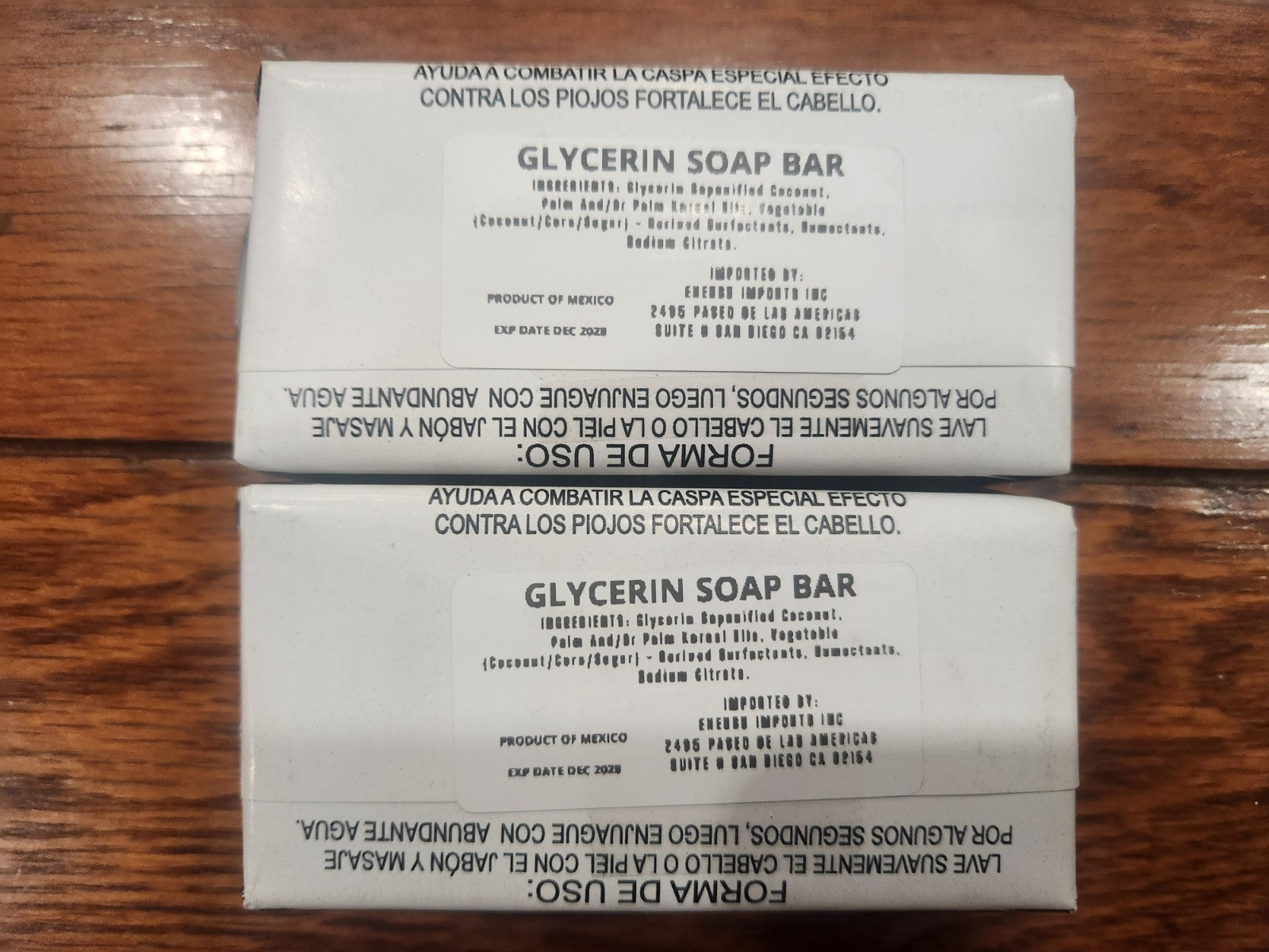 2 GLYCERIN SOAP BAR CREOLINA JABON NEUTRO MADE IN MEXICO COCONUT OIL