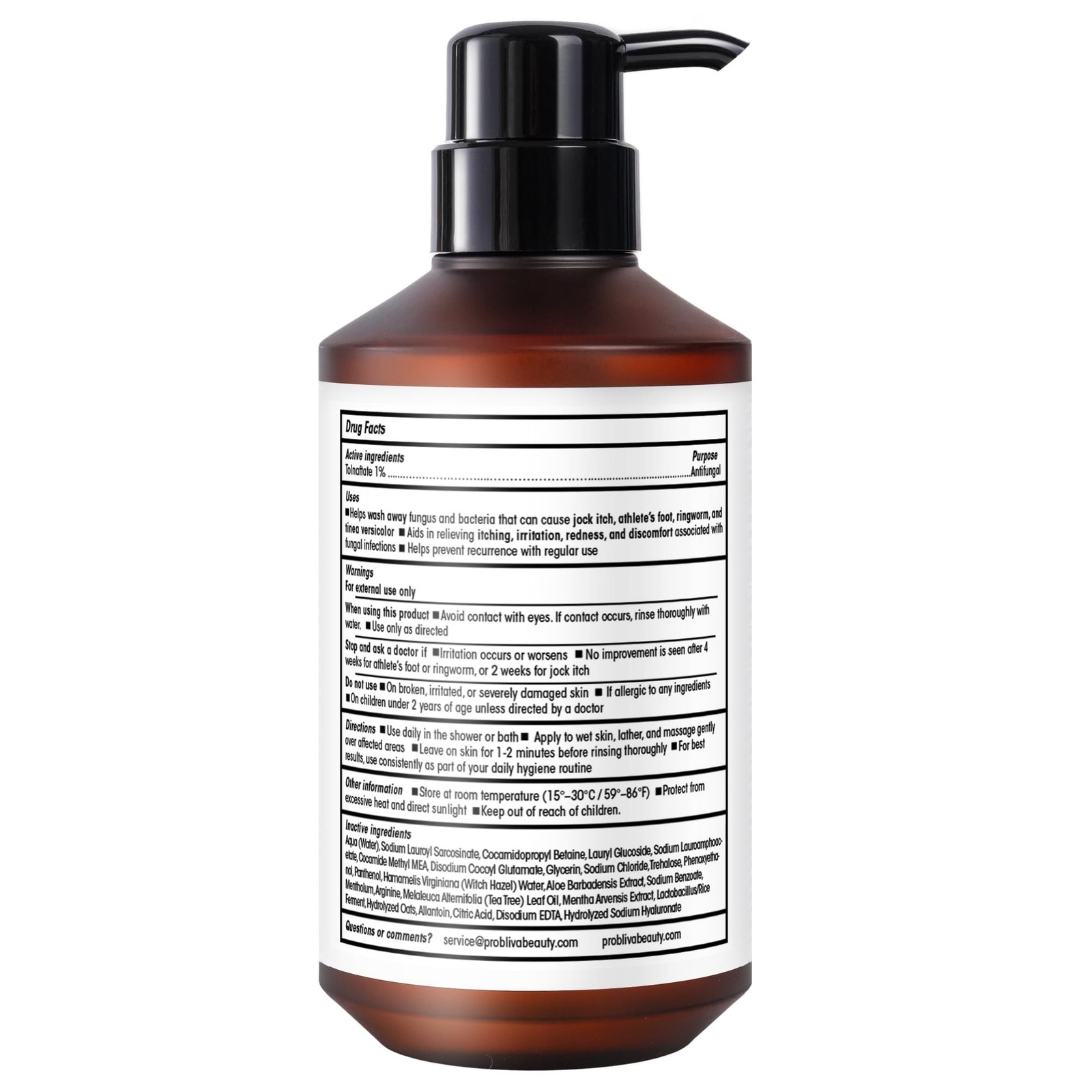 ProBliva Antifungal Body Wash Treatment Soap – Jock 16.9 Fl Oz (Pack of 1)