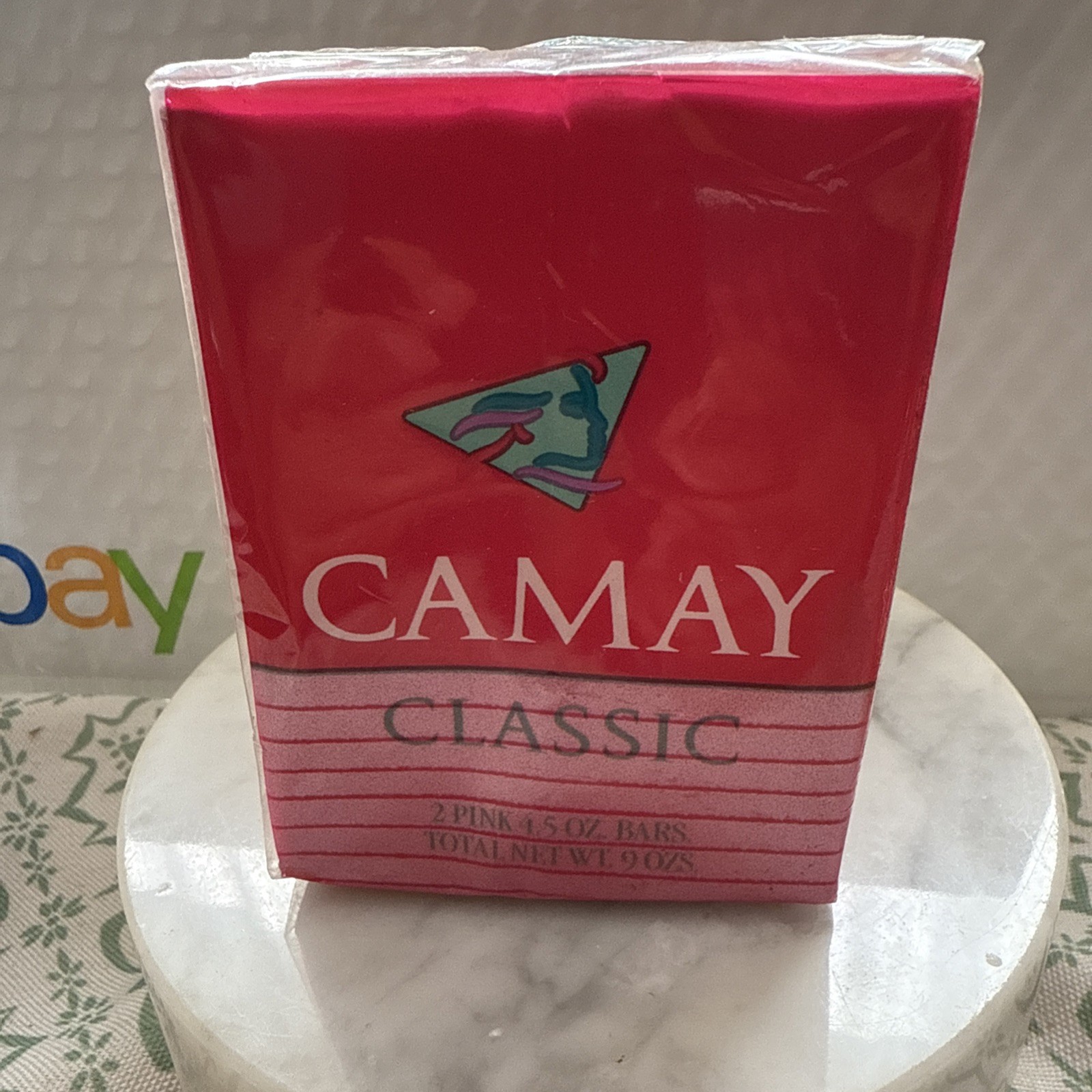 1990 Vintage 2 pack Camay Classic Pink Bar Soap 4.5oz Each Sealed Package RARE