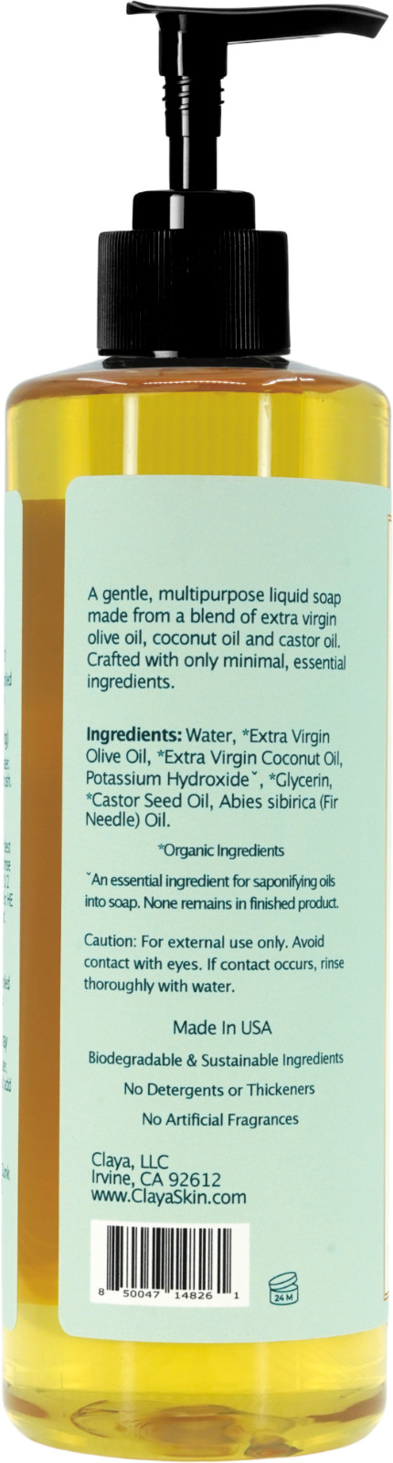 Fir Needle Liquid Castile Soap Set – Organic Ingredients, Gentle for skin