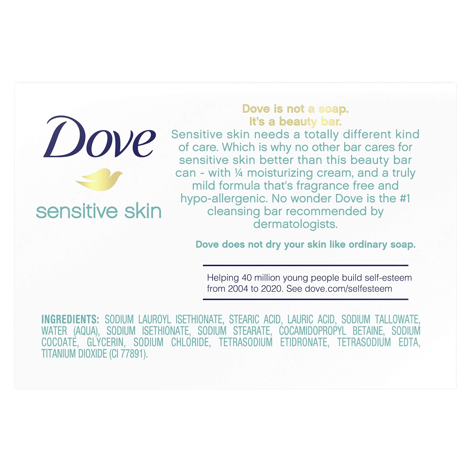 Sensitive Skin Bar Soap – 3.15 oz, 25.2 oz Total, Pack of 8 – Moisturizing & Gen