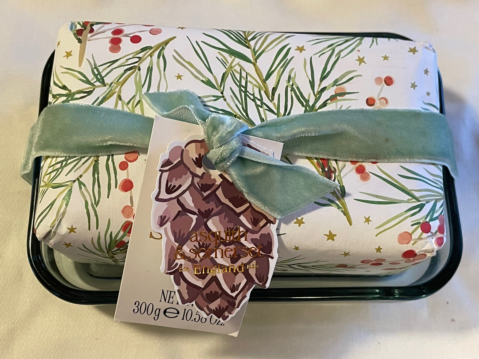 Asquith & Somerset Nordic Pine soap Bar & Soap Dish 10.6 oz