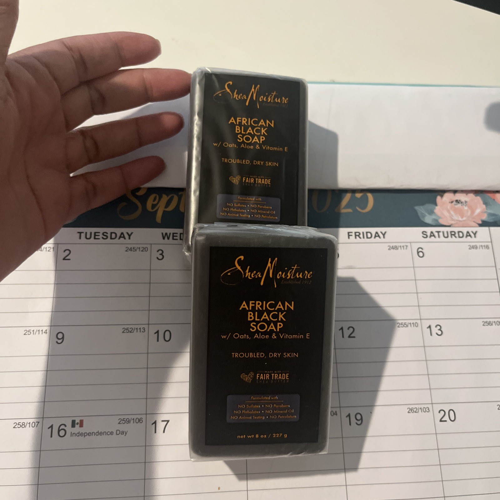 Shea Moisture African Black Soap with Shea Butter, 8 oz (2 Pack)