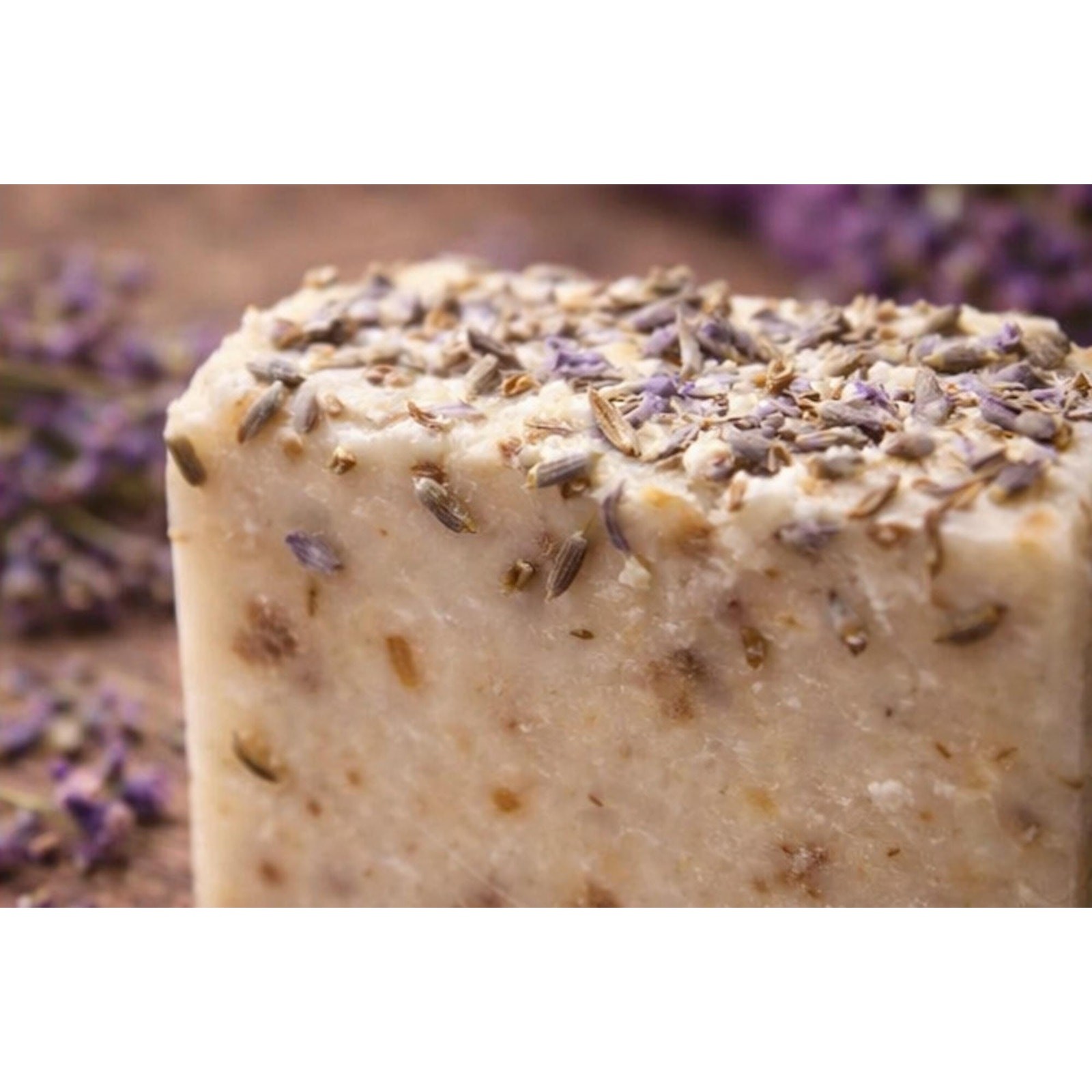 Handmade Lavender Soap–Real Essential Oil Botanical Buds-Small Batch Rustic Soap