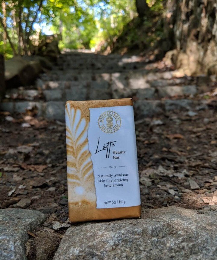 🤎 STONECLEAN 🤎 (5 Oz.) Bar ☕️🫧 ●LATTE● ☕️🫧 ≈ARTISAN SOAP≈ Beauty Bar 🫧.