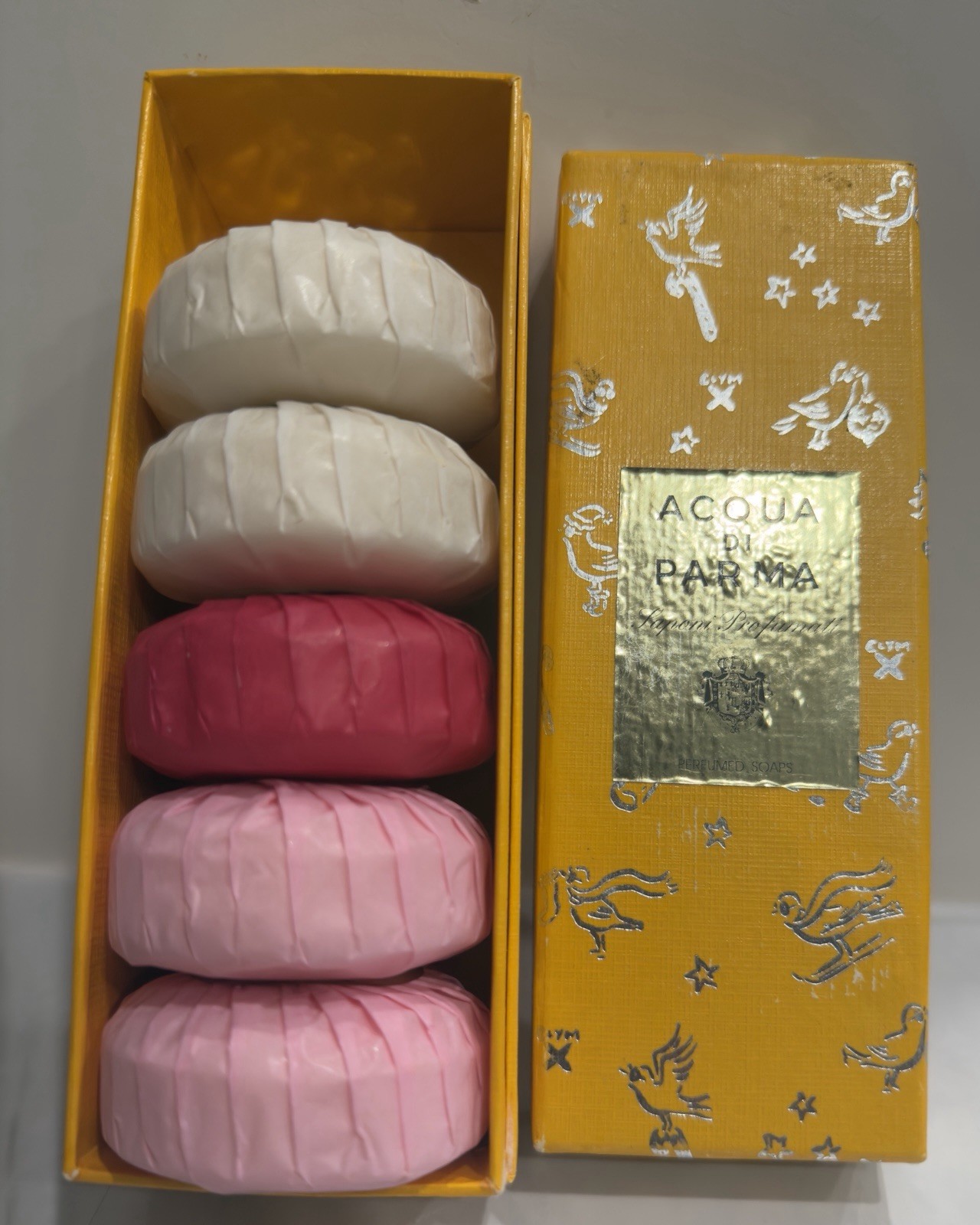 Rare Acqua di Parma 5 Pcs Le Nobili Soap Collection 2x 50g/ 1.7 oz