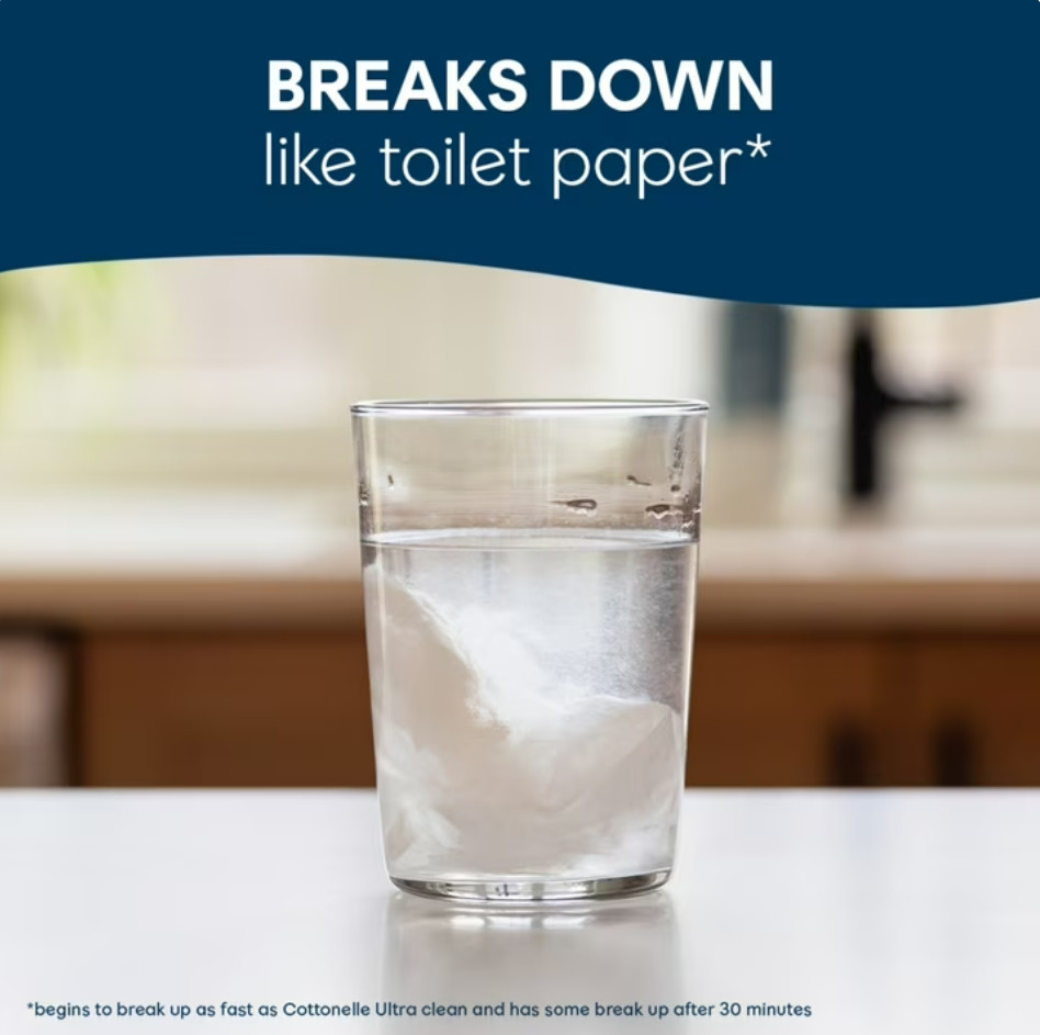 Cottonelle Fresh Care Flushable Wet Wipes, 1 Resealable Bag (4 pack)