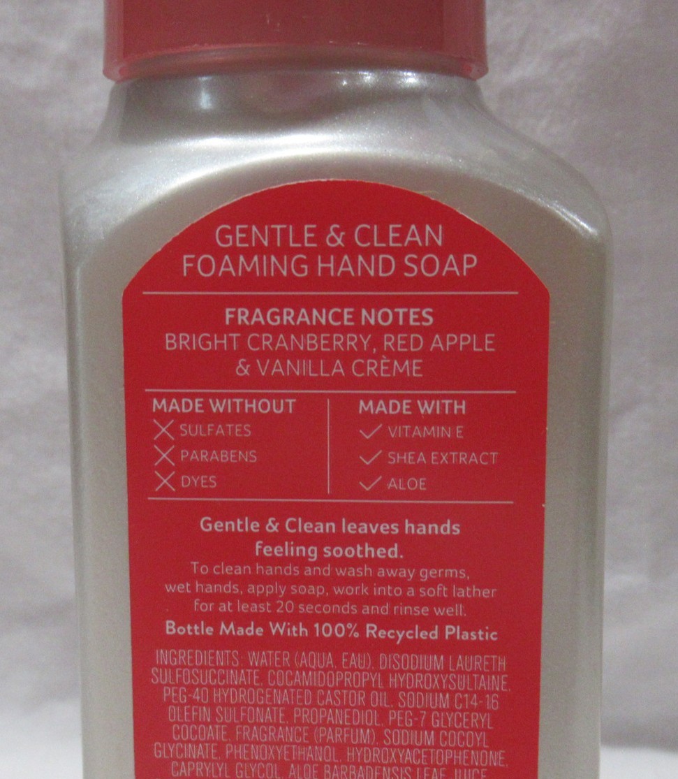 Bath & Body Works Gentle & Clean Foaming Hand Soap Lot 2 CRANBERRY VANILLA CREME