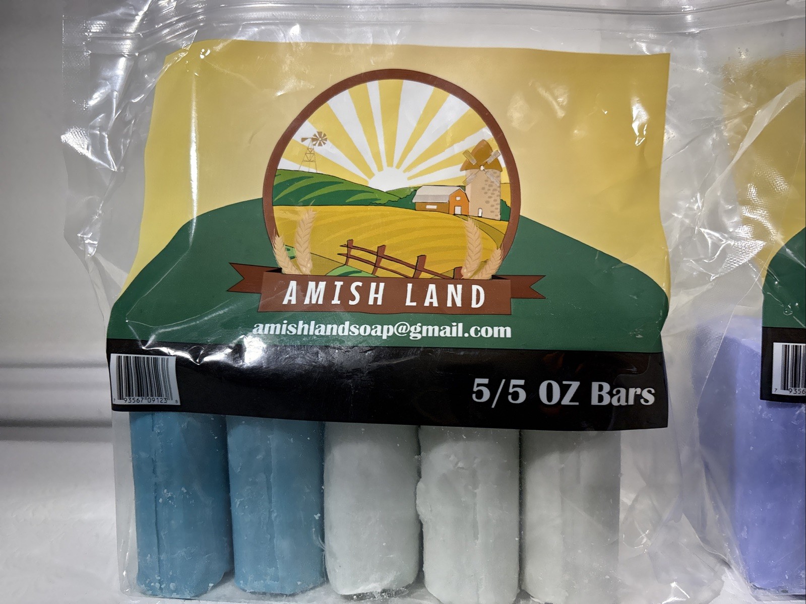 AMISH LAND BAR SOAP 10 5OZ BARS TOTAL 2 BAGS