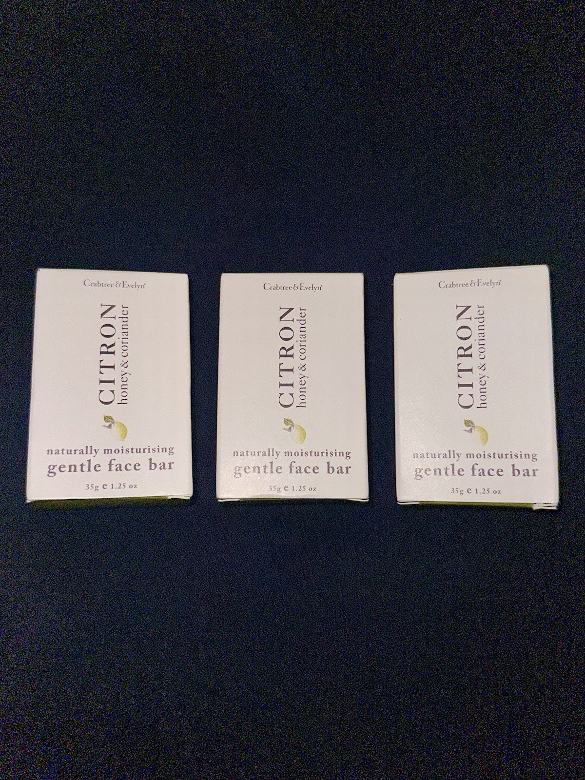 Crabtree Evelyn Citron Honey Coriander Gentle Face Bar-1.25oz – Set of 3 Moistur