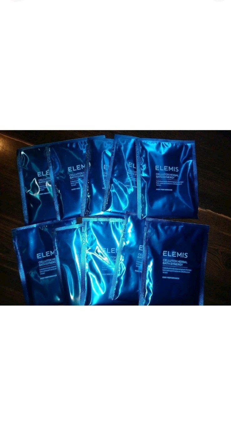 Elemis Cellutox Herbal Bath Synergy 300g/ 10.6oz 10 Sachets New Open Box NOB
