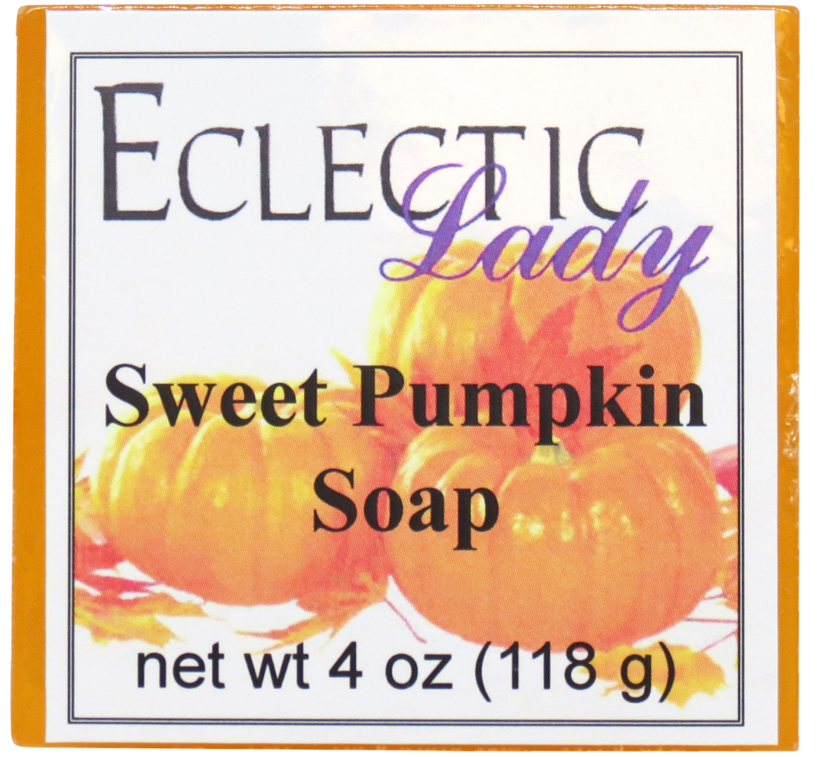 Sweet Pumpkin Glycerin Soap by Eclectic Lady, 4 oz Bar