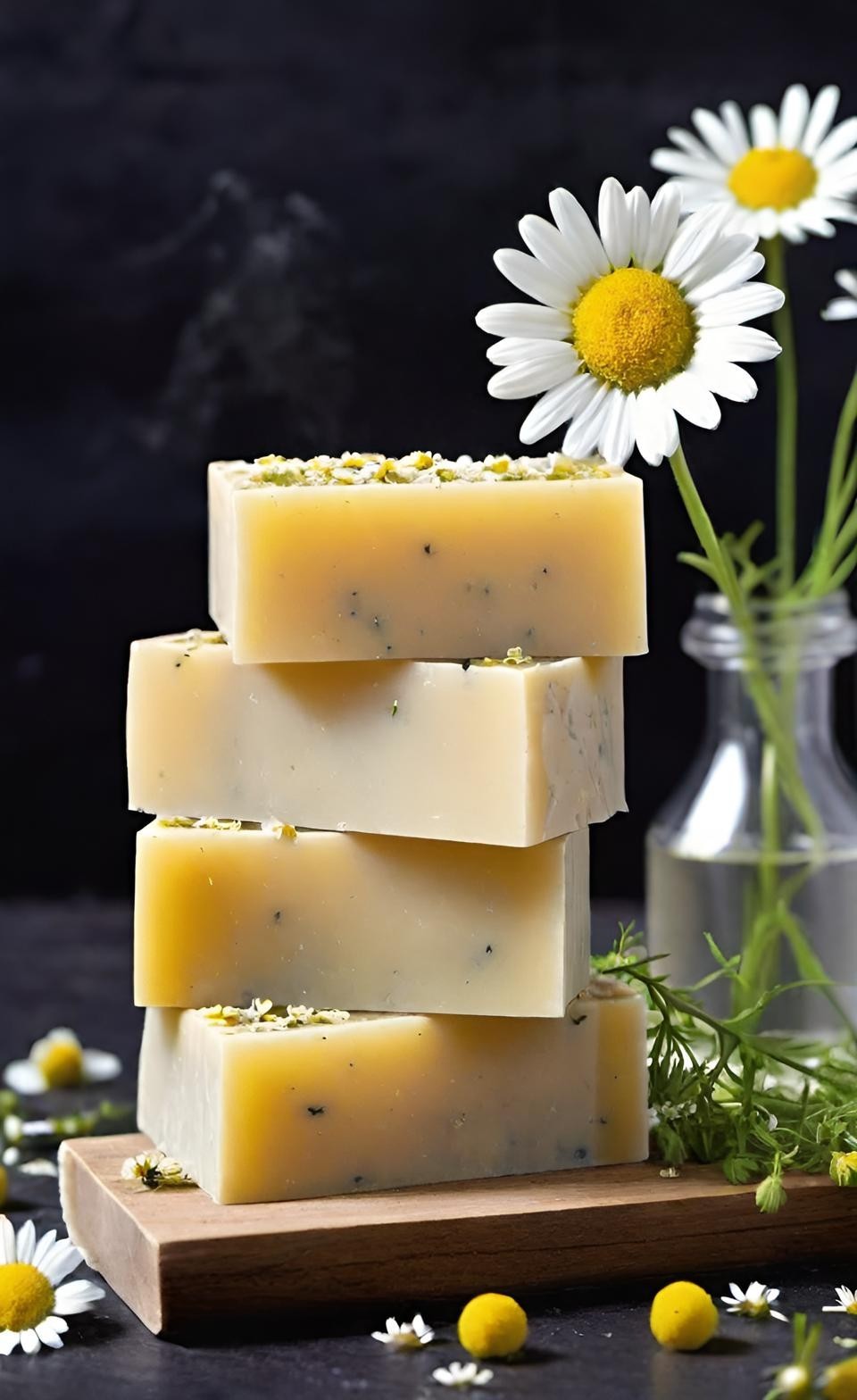 Chamomile Handmade Organic Soap Bar Natural Oil Wonderful Scent Premium Body Spa