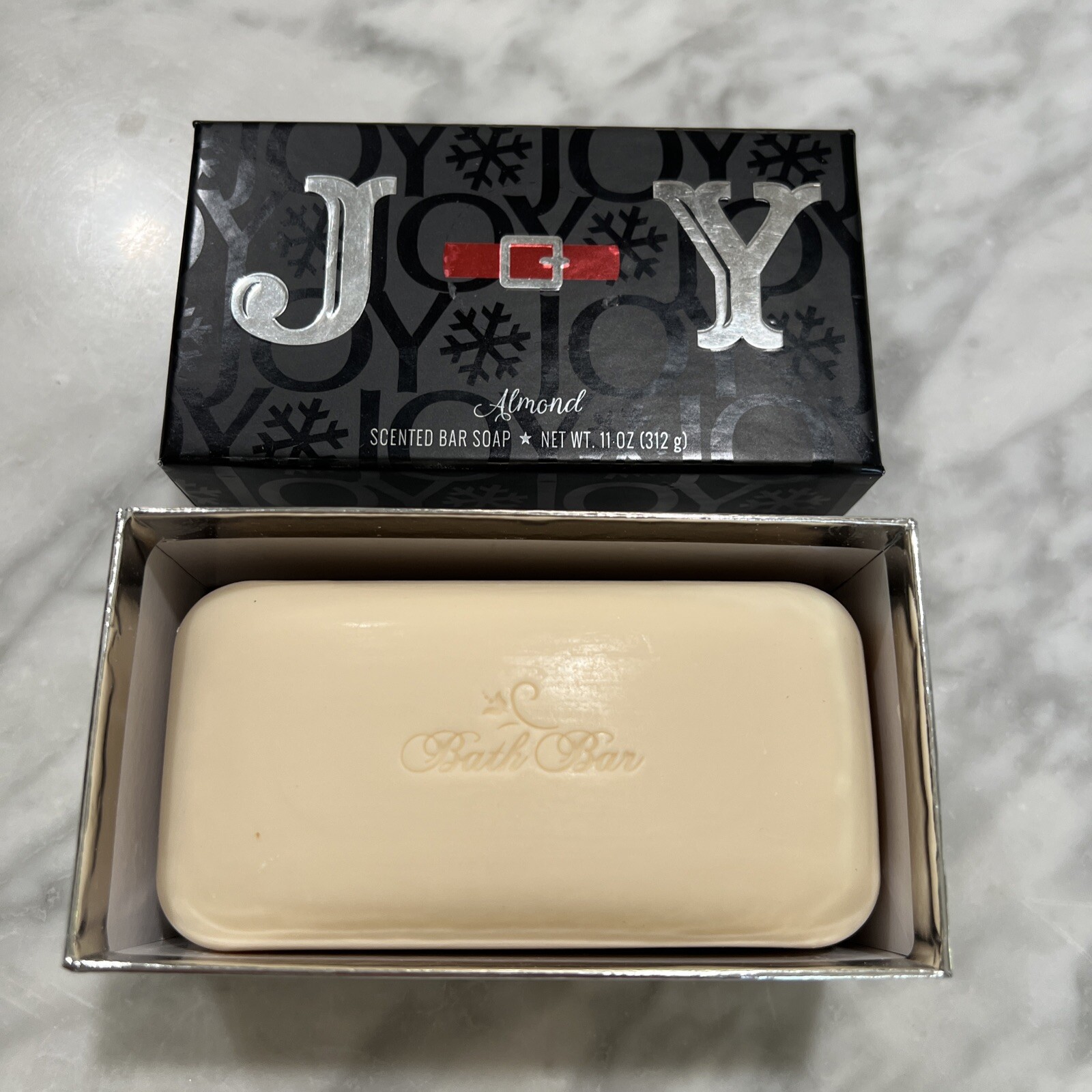 Almond Scented Bar Soap 11 Ounces Joy Christmas Box Made In USA Animal Free
