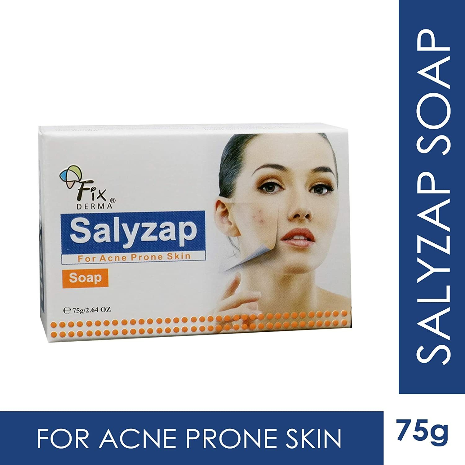 Fixderma Salyzap Soap For Acne Prone Skin 75gm PACK OF 3 FREE DELIVERY
